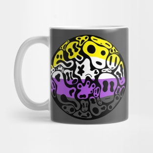 Nonbinary Pride - Ghost Bubble Mug